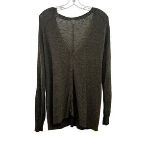 Charlotte Russe Women's V-Neck Button Up Knit Cardigan Green Size Small